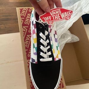 Checkered Vans (party check/ multi black)